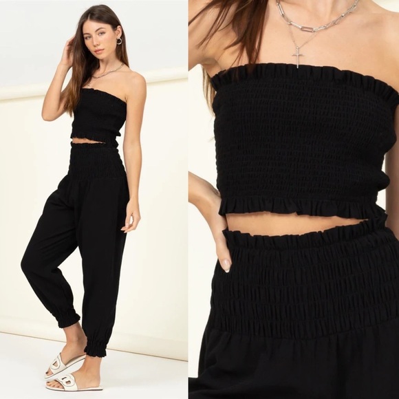 HYFVE Ruffle Tube Top and Lounge Set NWT - Picture 3 of 4